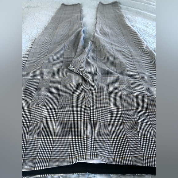 CALVIN KLIEN TWILL High RISE PULL ON PANTS BLACK CAMEL AND IVORY - Picture 5 of 9